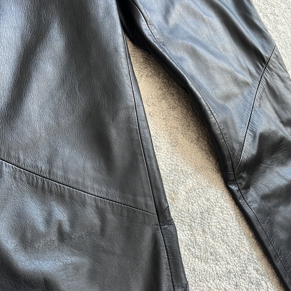 Vintage woman's Leather Pants Ralph Lauren Black Size 10 - Picture 7 of 9